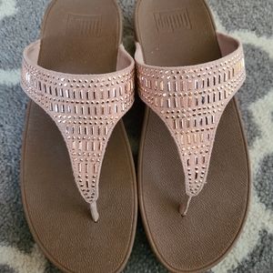 FitFlop sandals with gold beads